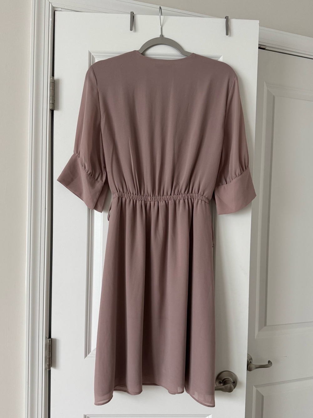 2 Dress Bundle Midi Maxi Dresses Sim & Sam H&M Tan Eyelet Mauve Chiffon Size S - Picture 8 of 9